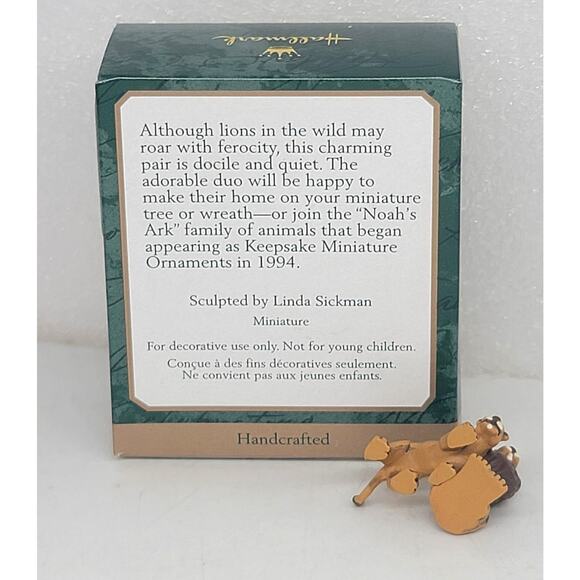 Vtg 2000 Hallmark Miniature Kindly Lions Ornament Special Edition Noah's Ark - Picture 6 of 6